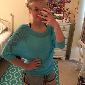 Blue Express Half-Sleeve Top